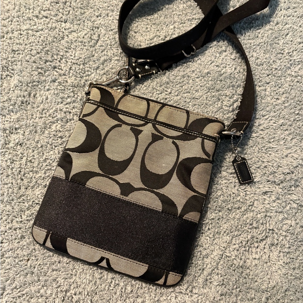 Coach Black and Gray Crossbody Bag